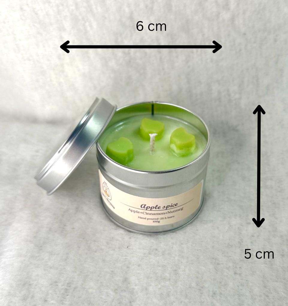 Apple spice tin candle