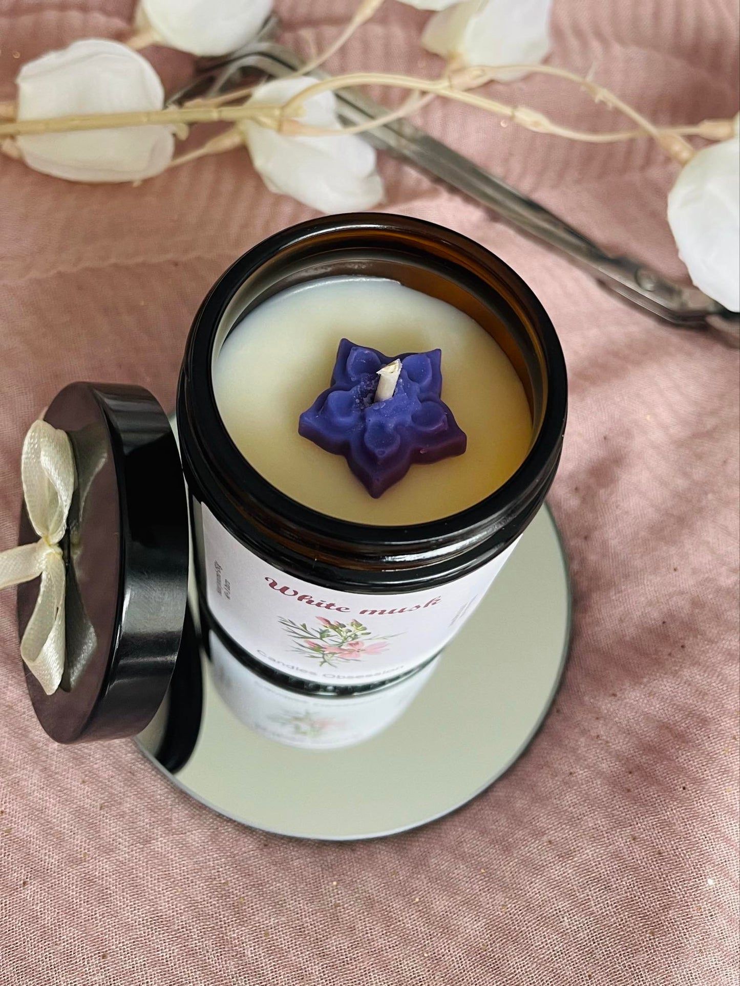 White Musk Glass Candle