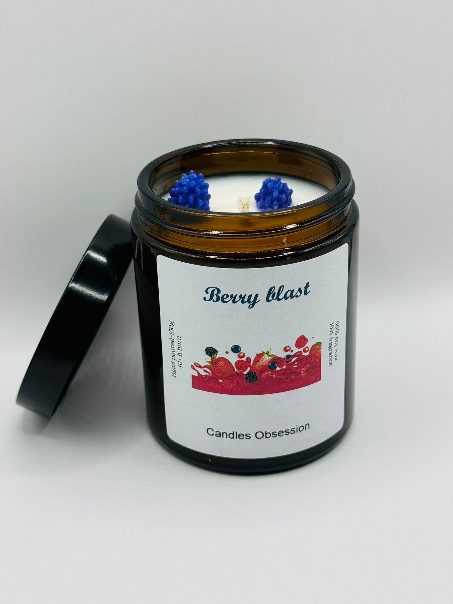 Berry blast glass candle