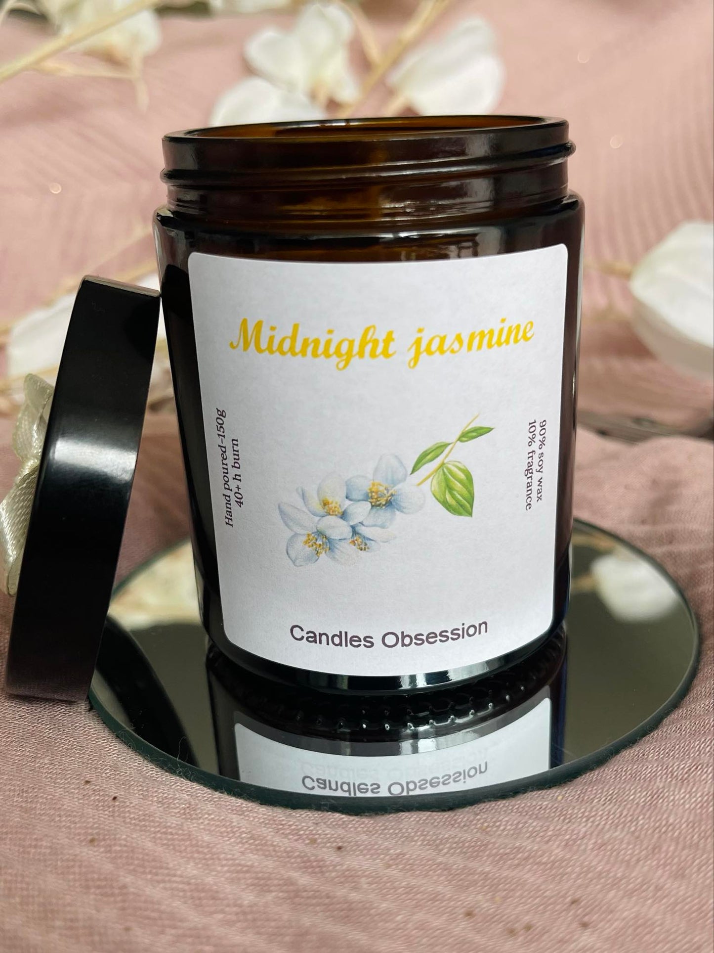 Midnight jasmine Glass candle