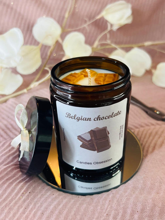 Belgian Chocolate Glass Candle