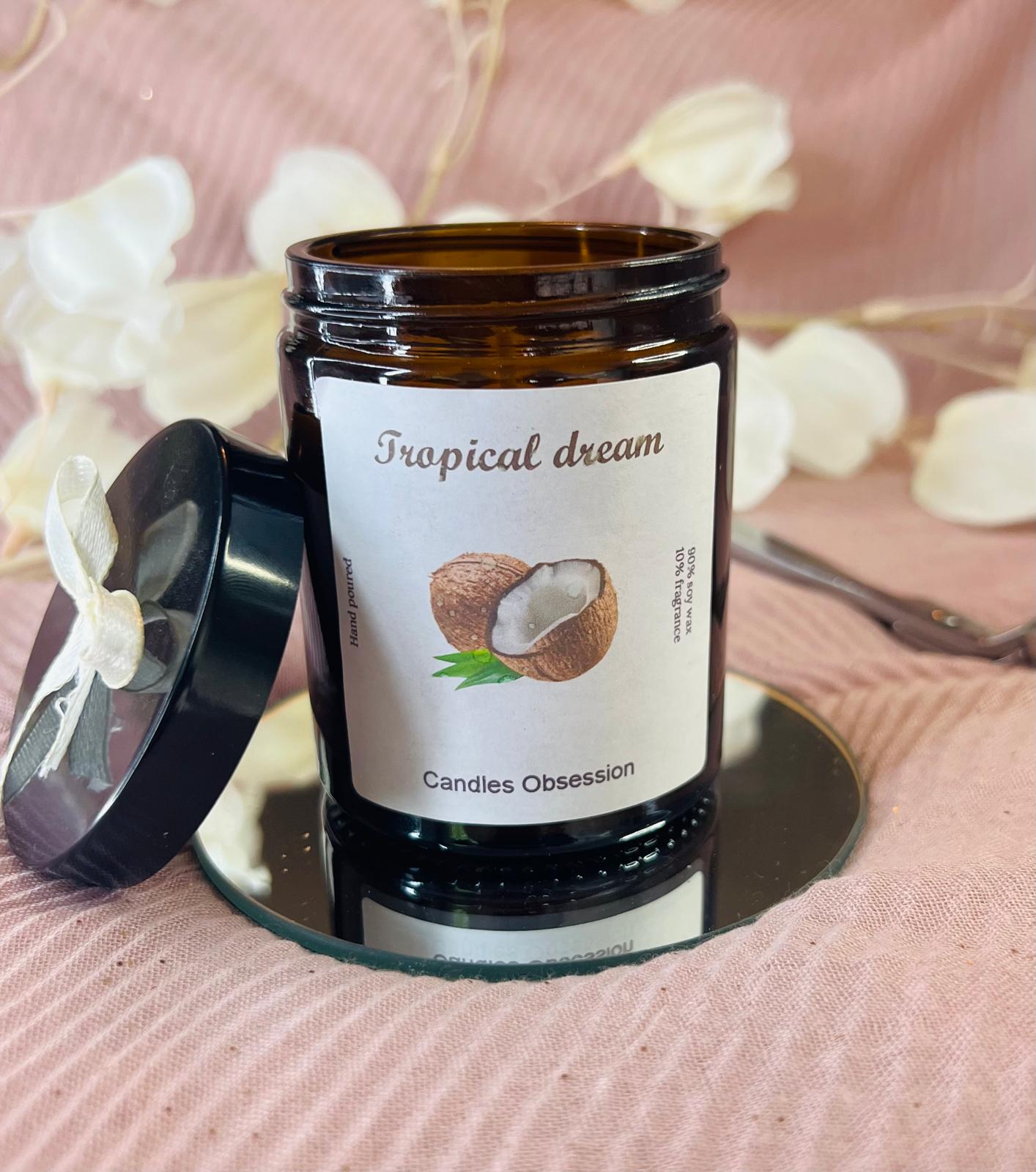 Tropical dream glass candle