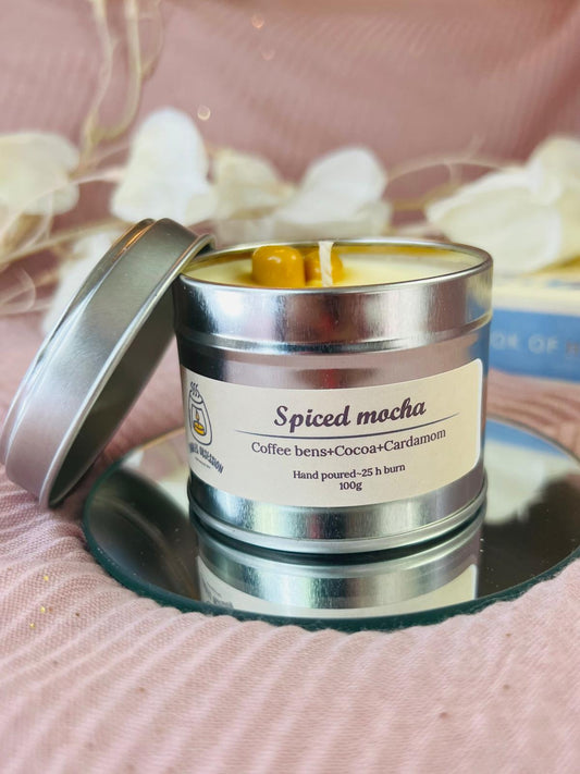 Spiced mocha tin candle