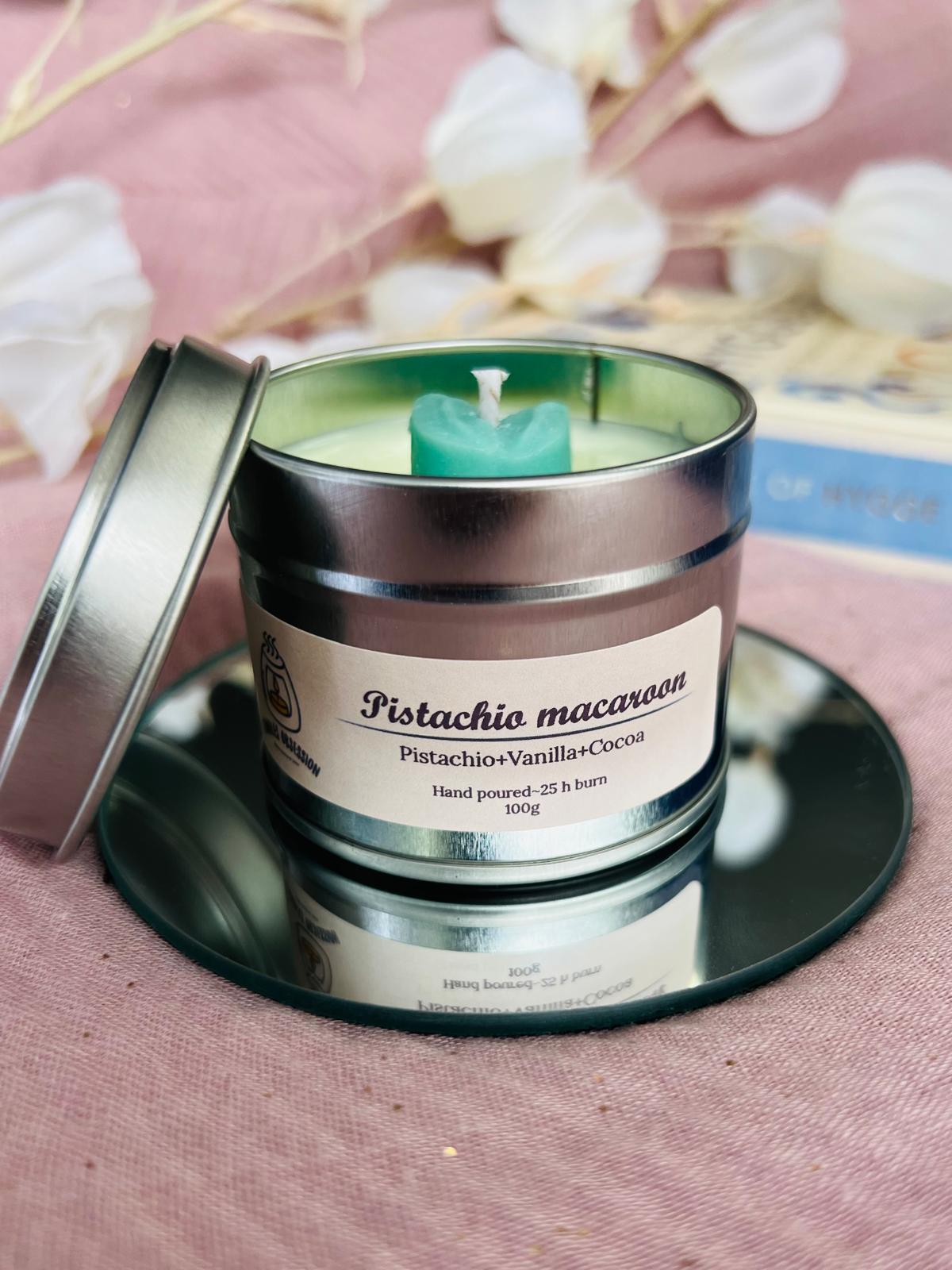 Pistachio Macaroon Tin Candle